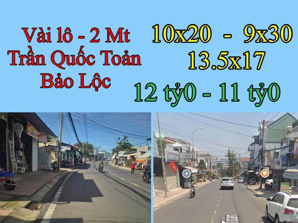 Nhà 2 mặt tiền Trần Quốc Toản, Bảo Lộc 200m² giá 12 tỷ - Đầu đường thuận lợi!