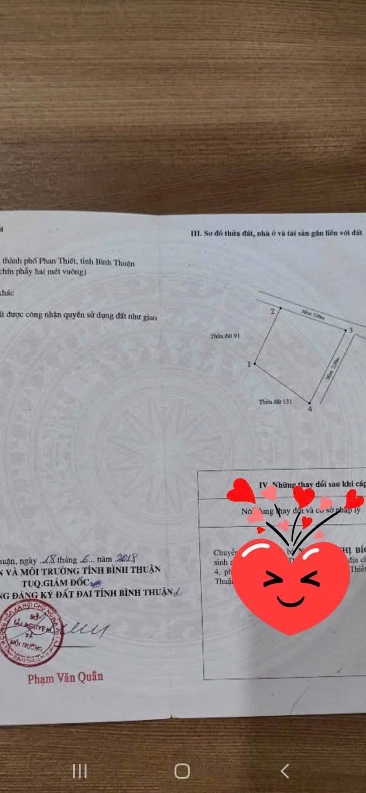 Đất thổ cư 530m² tại nội thành Phan Thiết giá 3.3 tỷ - Sổ hồng chính chủ!