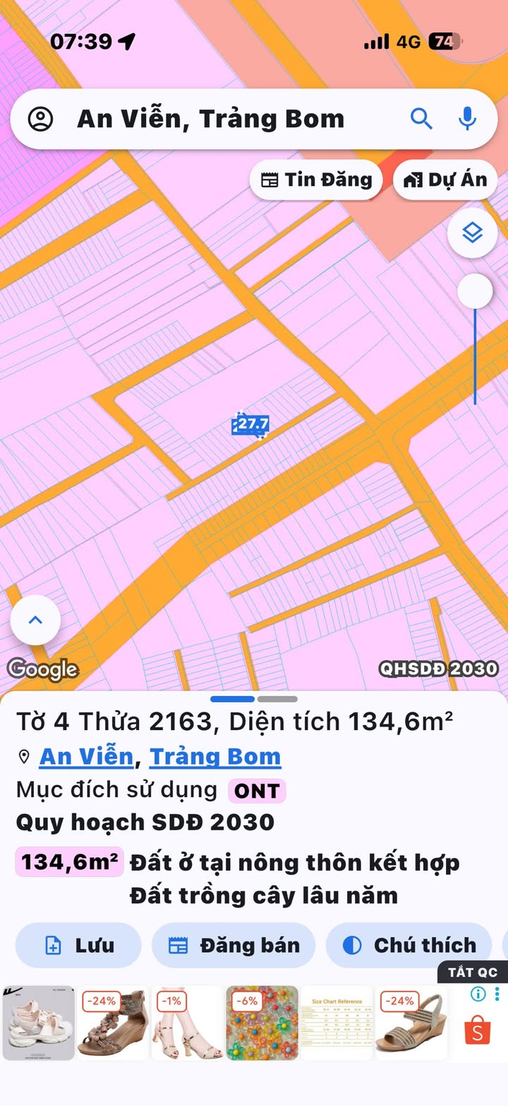 Đất thổ cư 138m² tại Mai Chí Thọ, An Phước, Đồng Nai - Giá chỉ 1.2 tỷ VND!