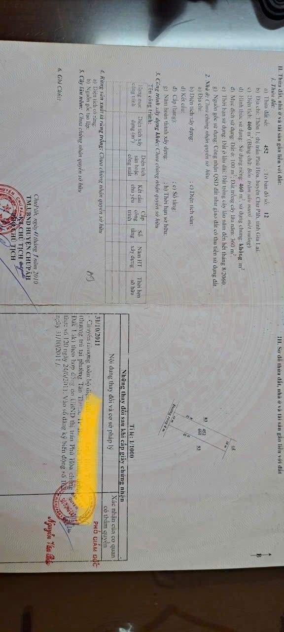 Đất nền đẹp ngay trung tâm thị trấn Phú Hòa 460m² - Thích hợp kinh doanh hoặc đầu tư!