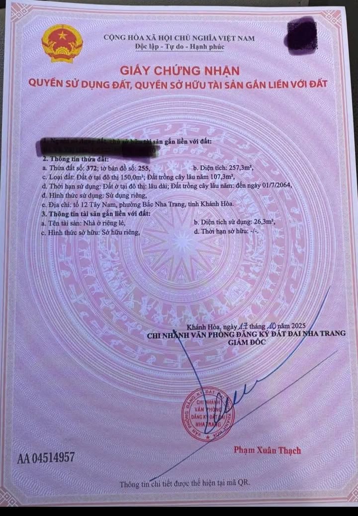 Đất nền Phường Vĩnh Hải, Nha Trang 257m² giá 9.252 tỷ - Cơ hội đầu tư hấp dẫn!