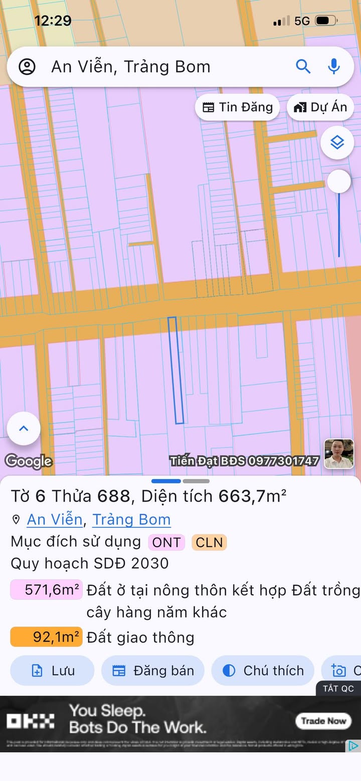 Đất thổ cư 663m² xã An Viễn, Trảng Bom - Vị trí kinh doanh lý tưởng chỉ 4,75 tỷ!