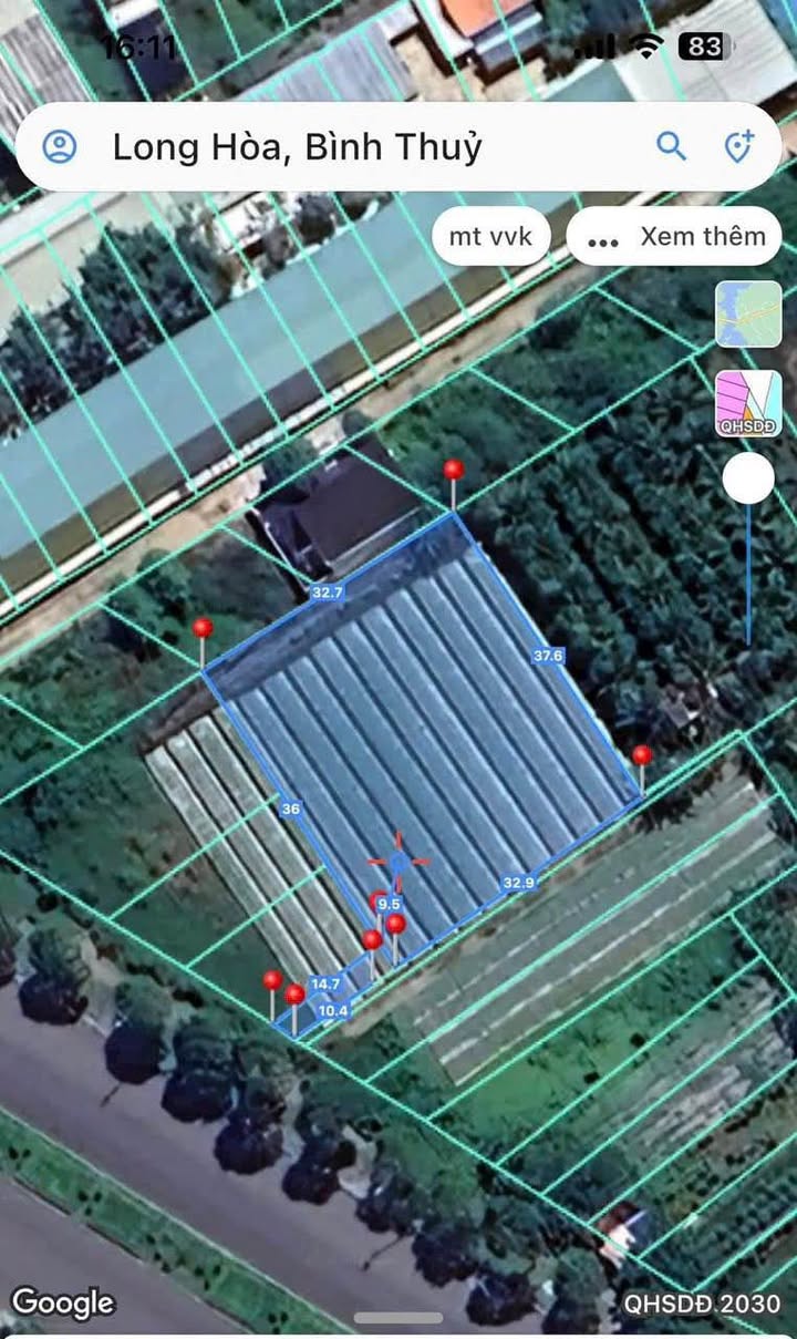 Đất nền 1275m² đường Võ Văn Kiệt, quận Ninh Kiều - Pháp lý rõ ràng chỉ 4.08 tỷ!