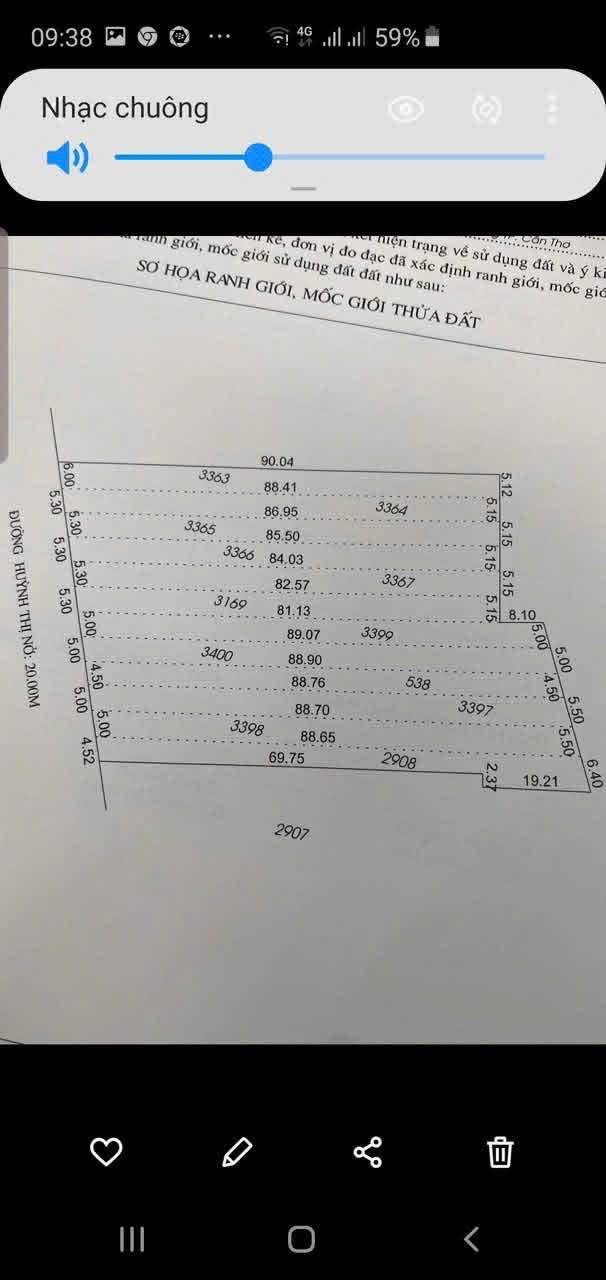 Đất nền mặt tiền Huỳnh Thị Nở, Quận Cái Răng, 5200m² chỉ 35.88 tỷ - Cơ hội đầu tư tuyệt vời!