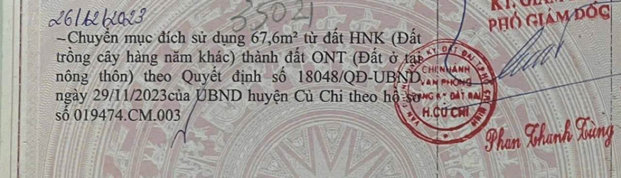 Đất nền Bình Mỹ, Củ Chi 404.5m² giá 4.7 tỷ - Sổ đỏ chính chủ, xây dựng tự do!