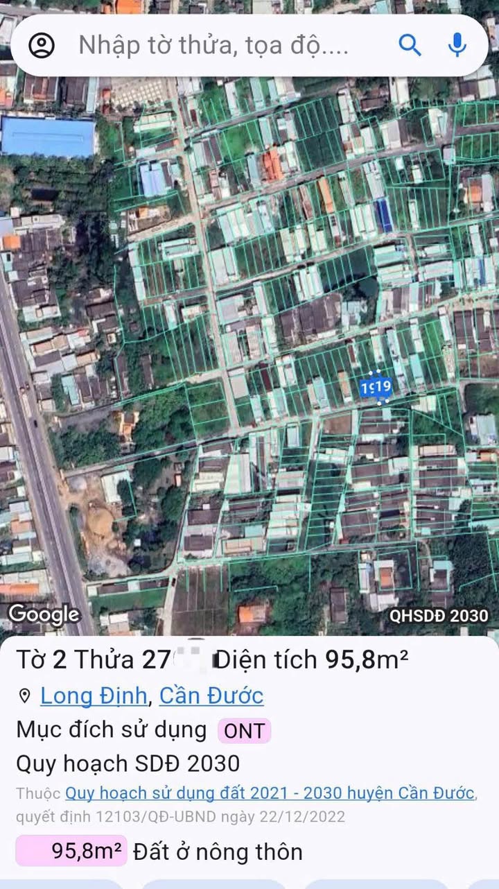 Đất thổ cư KDC Phúc Giang, Long Định 100m² giá 1.05 tỷ - Sổ hồng chính chủ