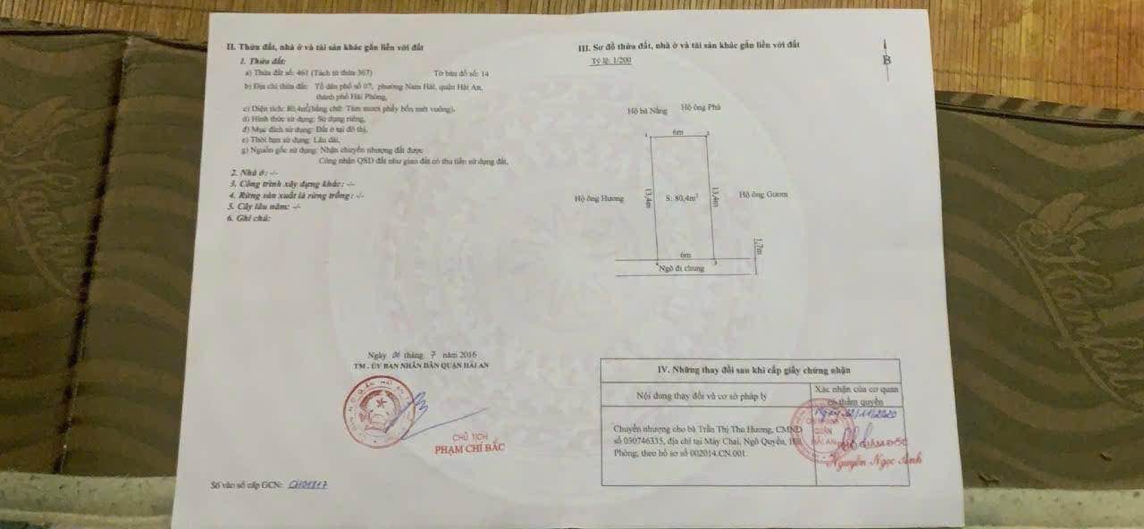 Đất nền chính chủ tại Ngô Gia Tự, Hải An - 78m², chỉ 2 tỷ!