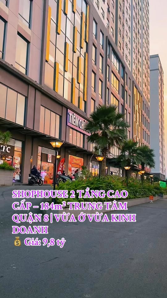 Shophouse 2 tầng tại Quận 8 - 184m² giá 9.8 tỷ - Vừa ở vừa kinh doanh!