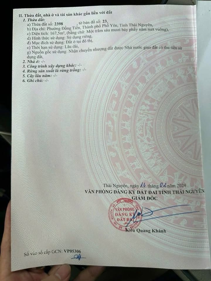 Đất nền Phổ Yên Thái Nguyên 167m² giá 5.025 tỷ - Đầu tư sinh lời ngay!