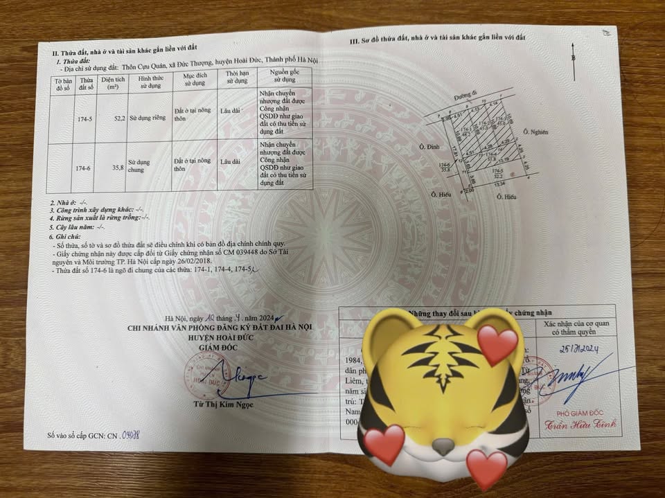 Đất nền 52m² tại Đức Thượng, Hoài Đức - Giá tốt, đầu tư lý tưởng!