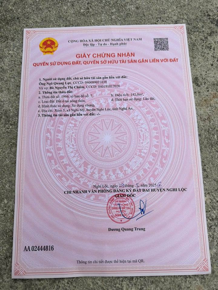 Đất nền Nghi Công Bắc 143m² giá 2.5 tỷ - Lô góc hai mặt tiền, phù hợp kinh doanh