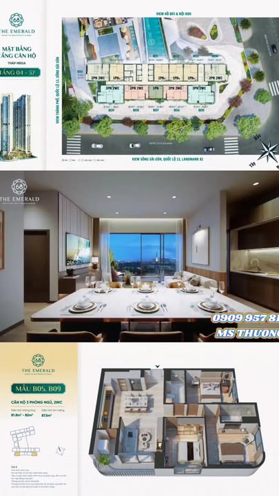 Căn hộ The Emerald 68 Thuận An 87m² giá 4,8 tỷ - Nhận ngay ưu đãi khủng!