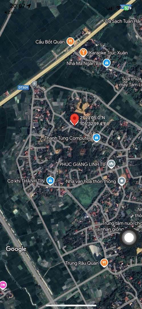 Đất thổ cư 109m² xã Hướng Đạo, huyện Tam Dương - Đường thông thoáng, giá tốt!