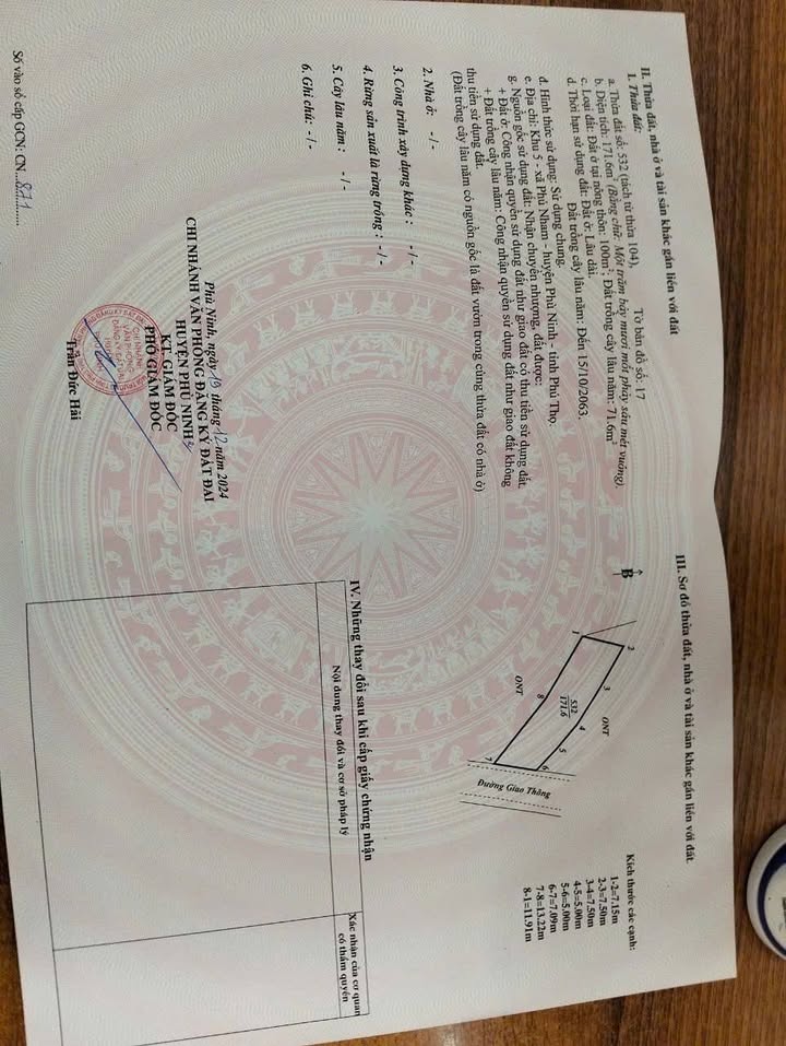 Đất thổ cư 171m² mặt tiền 7m khu 5 Phú Nham - Giá tốt không thể bỏ lỡ!