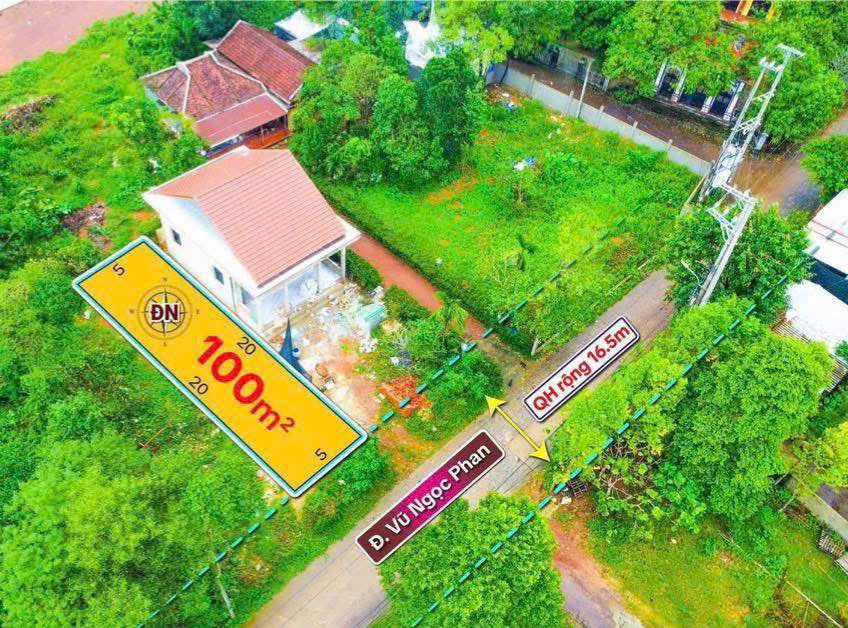 Đất mặt tiền Vũ Ngọc Phan, Thủy Xuân, 100m² giá chỉ 2.2 tỷ - Sổ đỏ chính chủ!