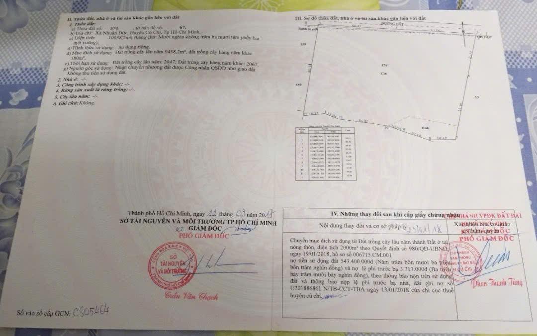 Đất vườn xã Nhuận Đức Củ Chi 10.000m² giá 28 tỷ - Đầu tư sinh lời lý tưởng!