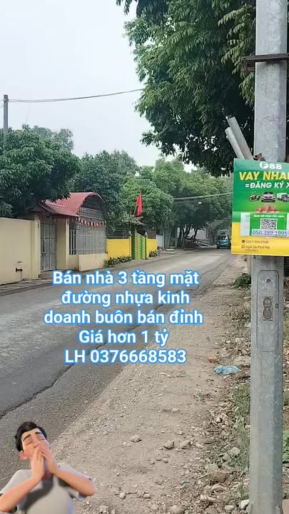 Nhà mặt đường kinh doanh 3 tầng 100m² giá chỉ 1 tỷ - Cơ hội đầu tư tuyệt vời!