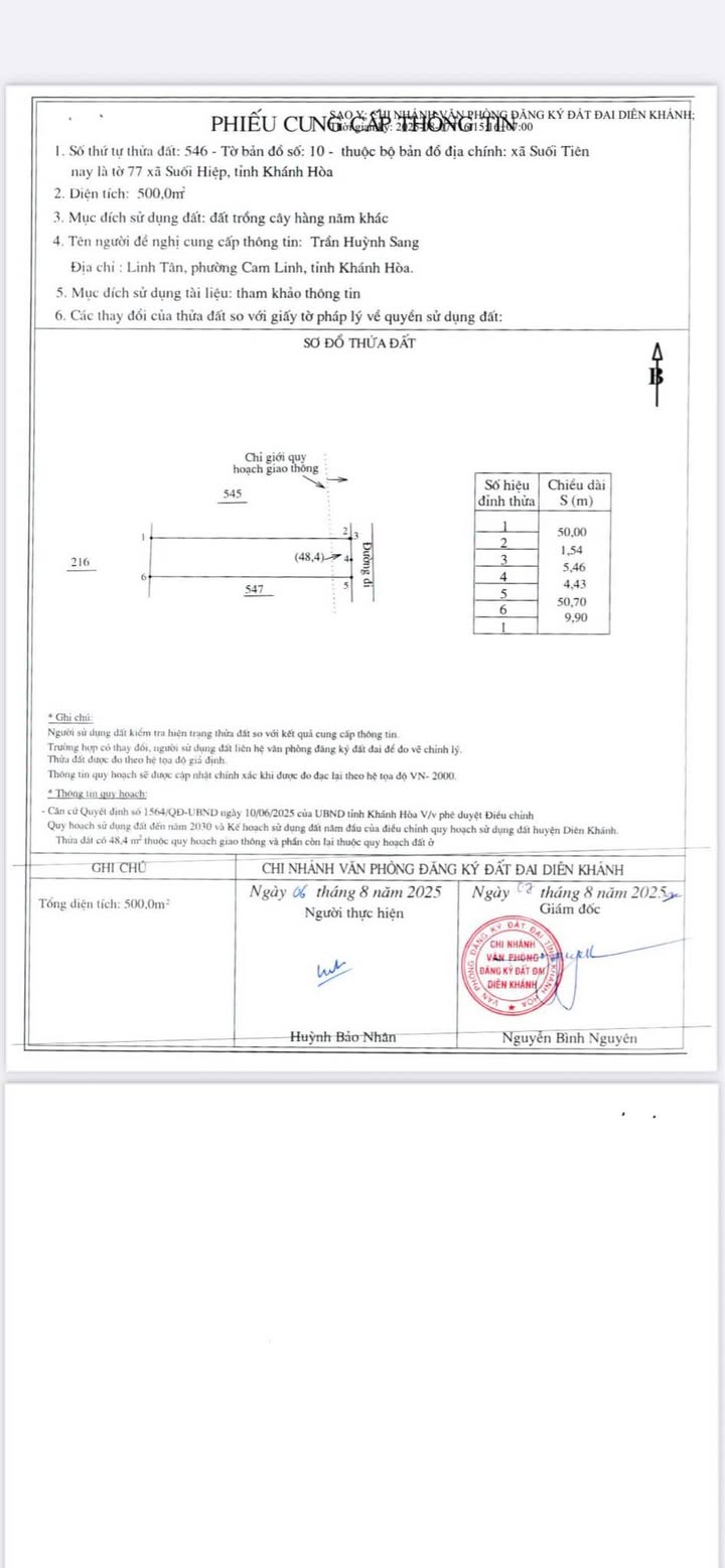 Đất thổ cư Suối Hiệp 500m² giá tốt - Đầu tư sinh lời ngay!