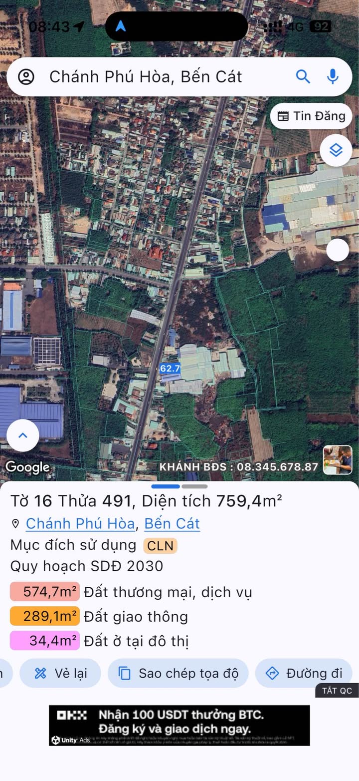 Đất nền DT741 Chánh Phú Hòa 1020m² giá thỏa thuận - Cơ hội đầu tư tốt!
