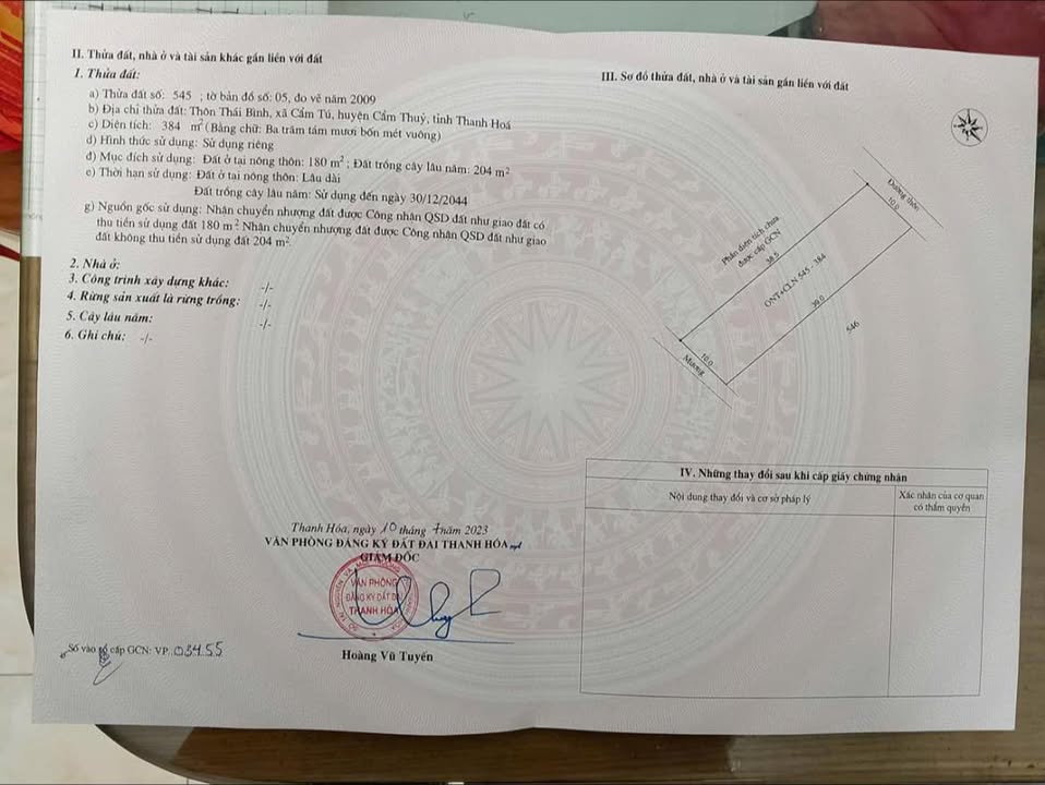 Đất nền thôn Vàn Cẩm Tú, 390m² giá thỏa thuận - Cơ hội đầu tư hấp dẫn!