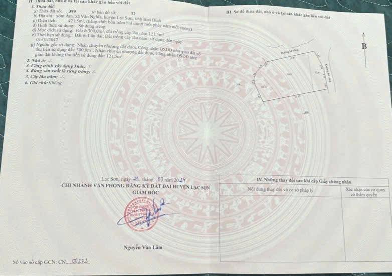 Đất nền 2 mặt tiền tại Xóm Ấm, Văn Nghĩa, 421.5m² - Bán gấp giá chỉ 400 triệu!