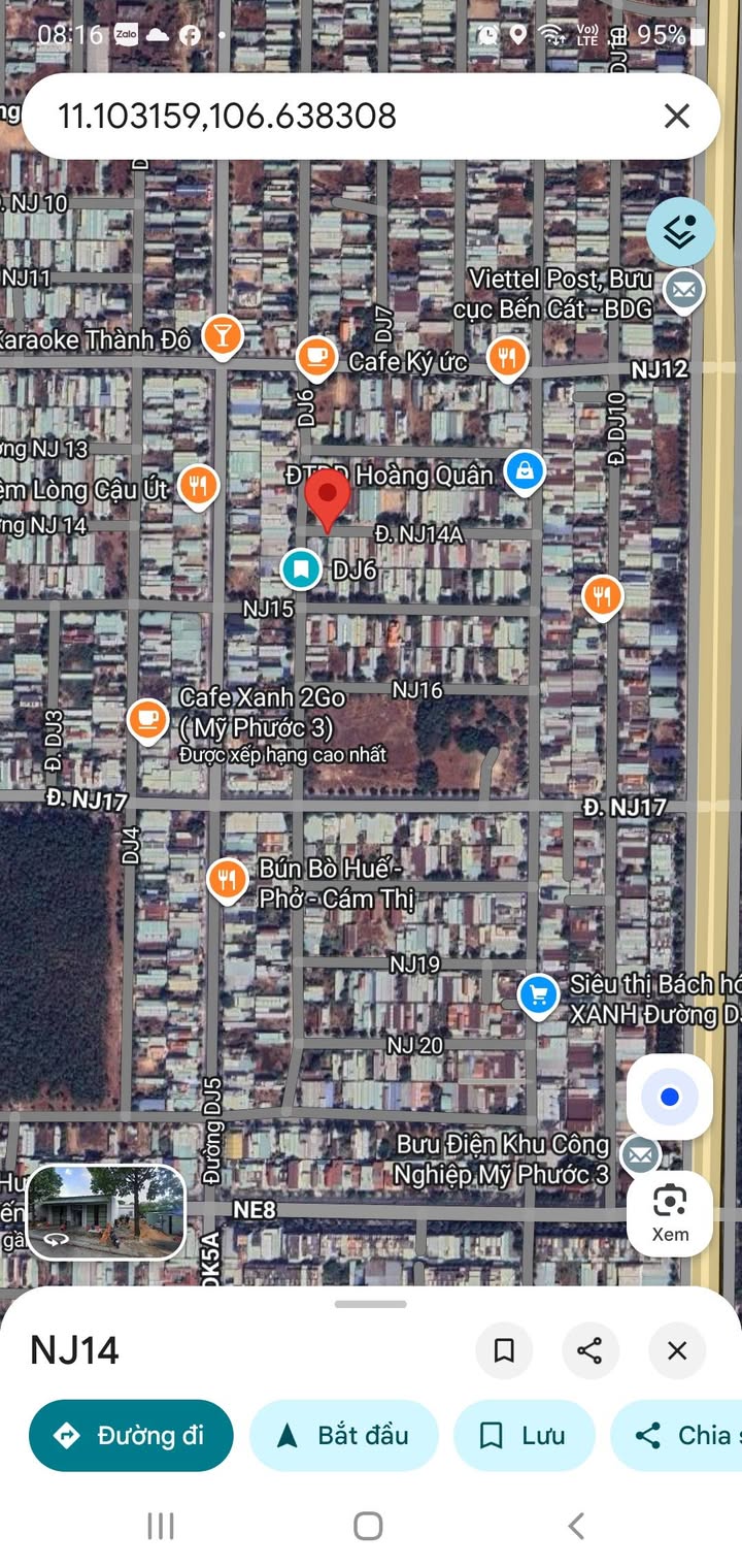 Lô đất đường NJ14A, Bến Cát, 150m² giá 1.9 tỷ - Vị trí đẹp, đầu tư sinh lời!