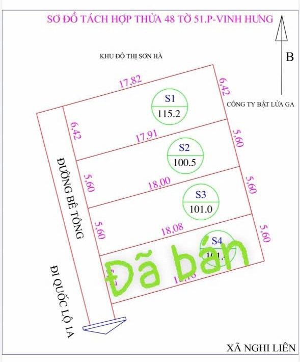 Đất nền phân lô Nghi Liên - Diện tích 100,5m² - Giá chỉ từ 1 tỷ
