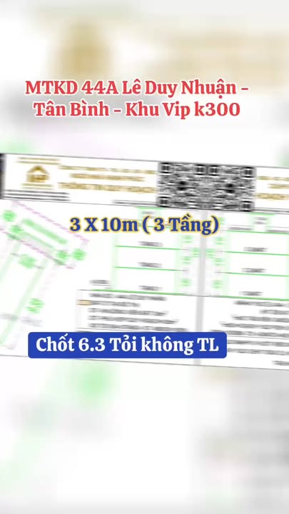 Nhà phố mặt tiền K300 Tân Bình 30m² giá 6.3 tỷ - Đầu tư sinh lời ngay!