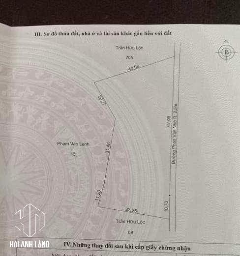 Bán đất mặt tiền Phan Văn Nhờ, Tân Hiệp B, Kiên Giang 2081m² - Giá thương lượng hấp dẫn!