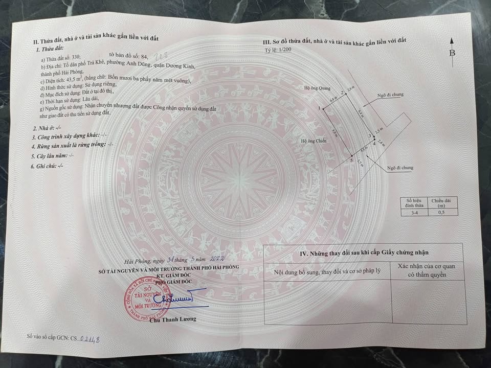 Đất nền lô góc Trà Khê, Hưng Đạo, Hải Phòng 43.5m² - Pháp lý rõ ràng, giá tốt!