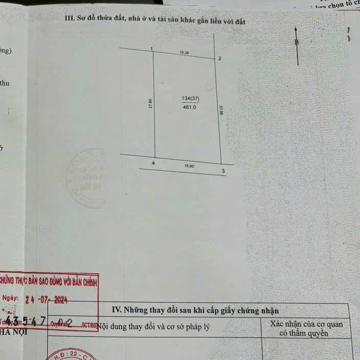 Lô đất 461m² tại ngõ 2 Phú Lương, Hà Đông - Đầu tư sinh lời ngay!