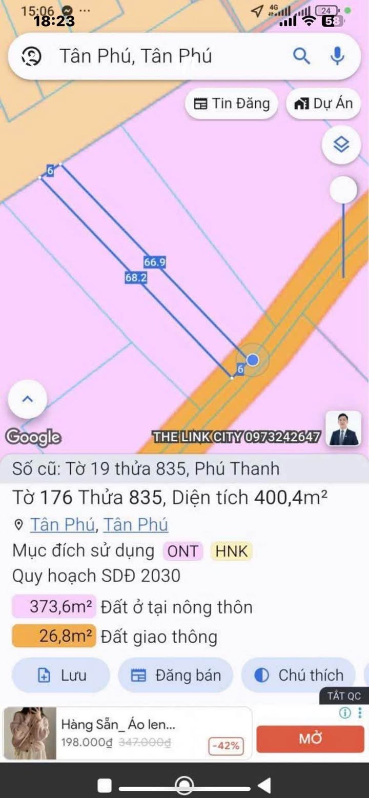 Đất thổ cư 408m² tại Phú Thanh, Tân Phú, Đồng Nai giá 589 triệu - Sổ hồng riêng, xây nhà ngay!