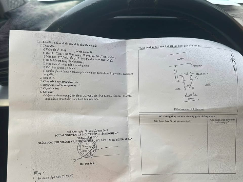 Đất nền tại Quốc lộ 46, Nam Giang 120m² giá 4 tỷ - Cơ hội đầu tư hấp dẫn!