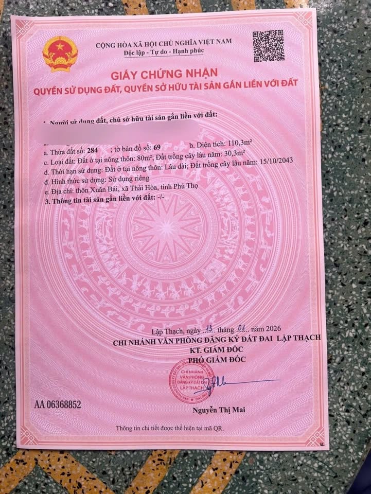 Đất thổ cư xã Liễn Sơn 110m² giá 390 triệu - Cơ hội đầu tư tốt cho vợ chồng trẻ!