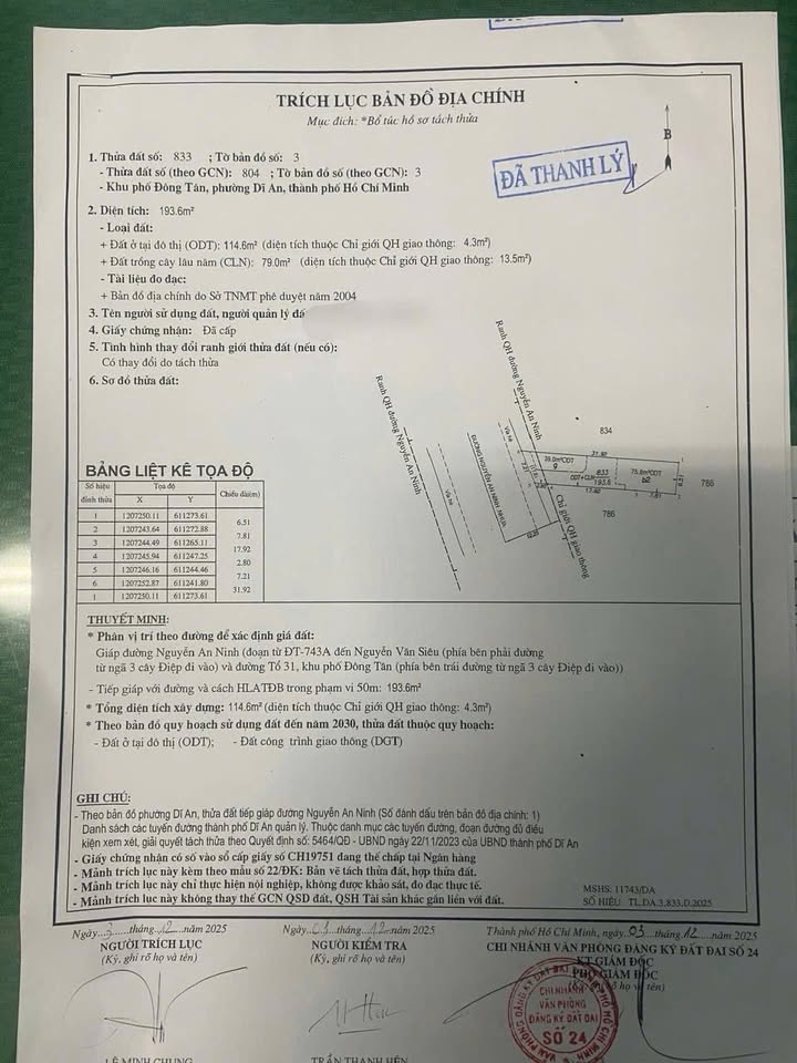 Nhà mặt tiền Nguyễn An Ninh Dĩ An 194m² giá 13.446 tỷ - Cơ hội đầu tư hấp dẫn!