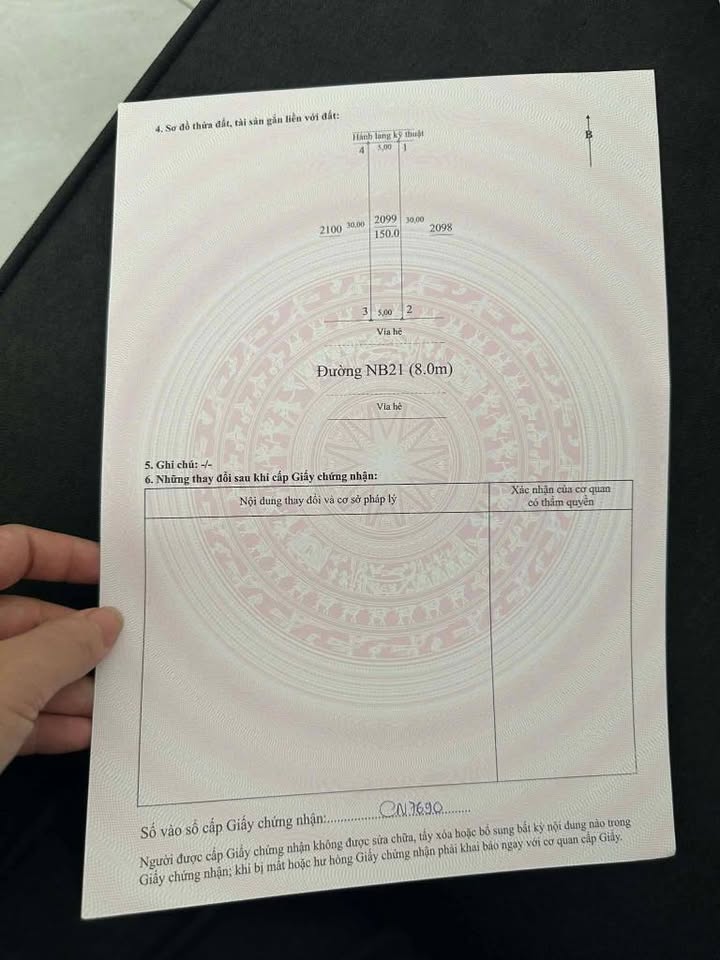 Đất Khu nhà ở Vĩnh Tân VSIP2 150m² giá 2.599 tỷ - Đất sạch đẹp, không vướng hố ga!