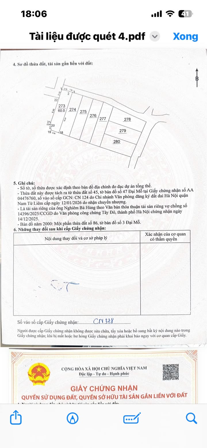 Đất Tây Mỗ, Quận Nam Từ Liêm, 60m² giá 7.5 tỷ - Chính chủ bán gấp!