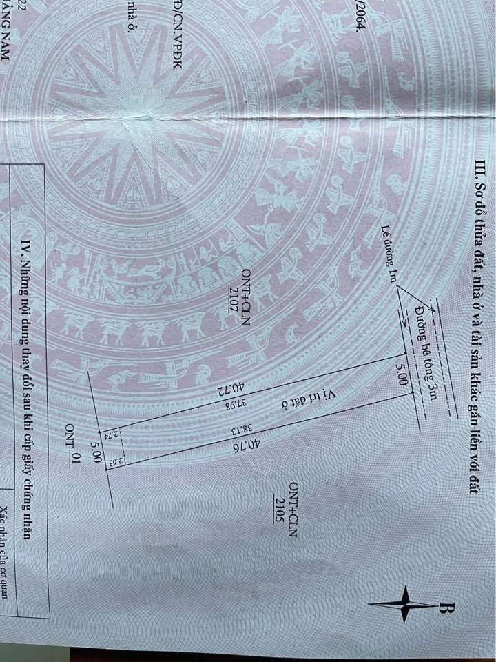 Đất nền Xã Đại Hiệp 200m² giá 1.5 tỷ - Gần trường học, đường bê tông rộng rãi!