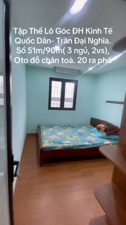 Căn hộ 3 phòng ngủ Tập thể Kinh tế Quốc dân 51m² giá 5.2 tỷ - Sổ đỏ chính chủ, ô tô đỗ tận nơi!