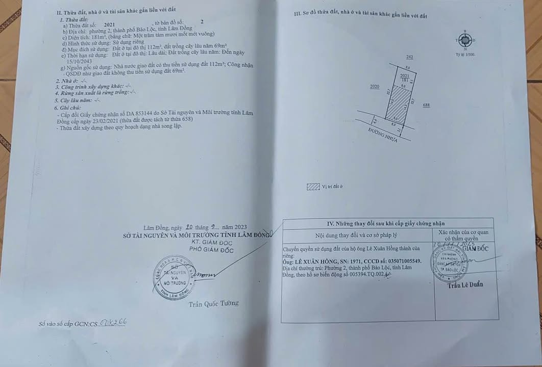 Bán đất thổ cư 176m² tại đường Trần Nguyên Hãn - Giá chỉ 2 tỷ