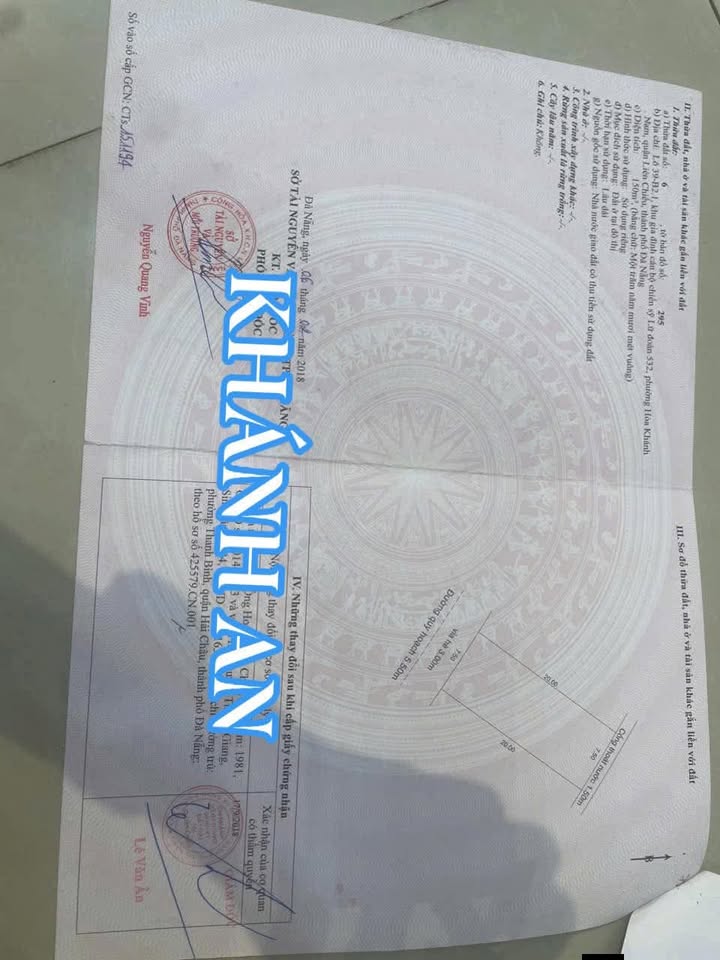 Đất biệt thự mặt tiền Khánh An, Đà Nẵng 150m² - Sổ đỏ chính chủ!