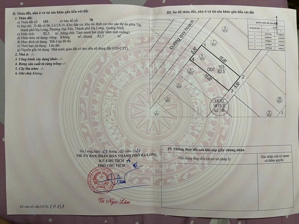 Đất nền Vin Hạ Long Xanh 82.5m² giá chỉ 1.65 tỷ - Sổ hồng trao tay!