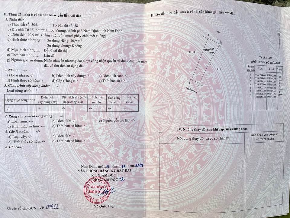 Đất nền ngõ Đường Vĩnh Trường, 41m² giá 1.15 tỷ - Tiềm năng sinh lời cao!