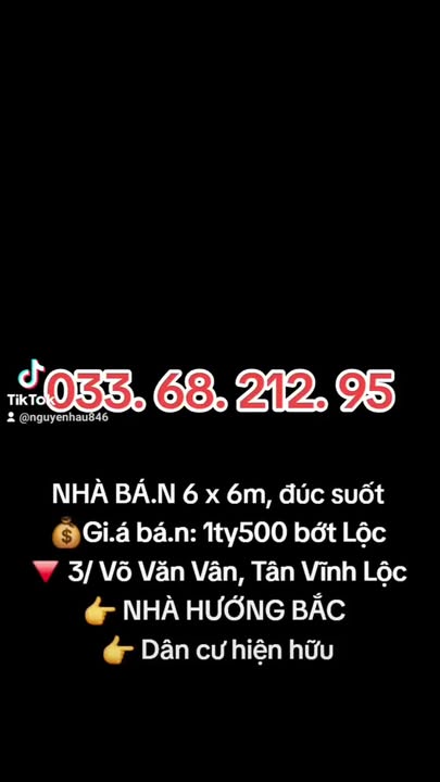 Nhà bán Tân Vĩnh Lộc 36m² giá 1.5 tỷ - Hướng Bắc, chính chủ!