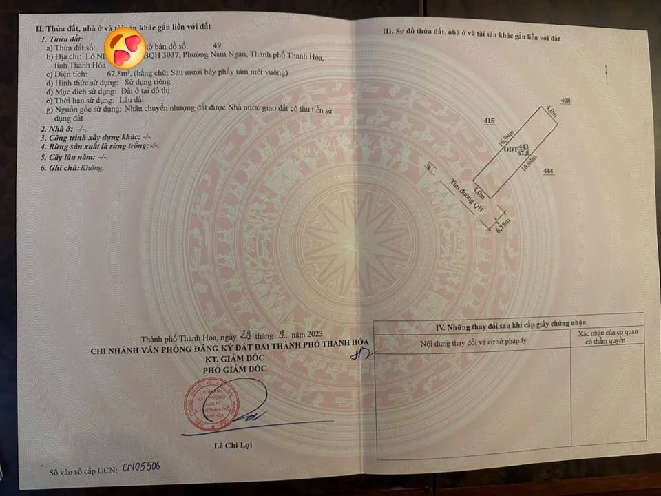 Đất nền mặt tiền 4m tại phường Đông Thọ, Thanh Hóa – Cơ hội đầu tư hiếm có chỉ 2.9 tỷ!