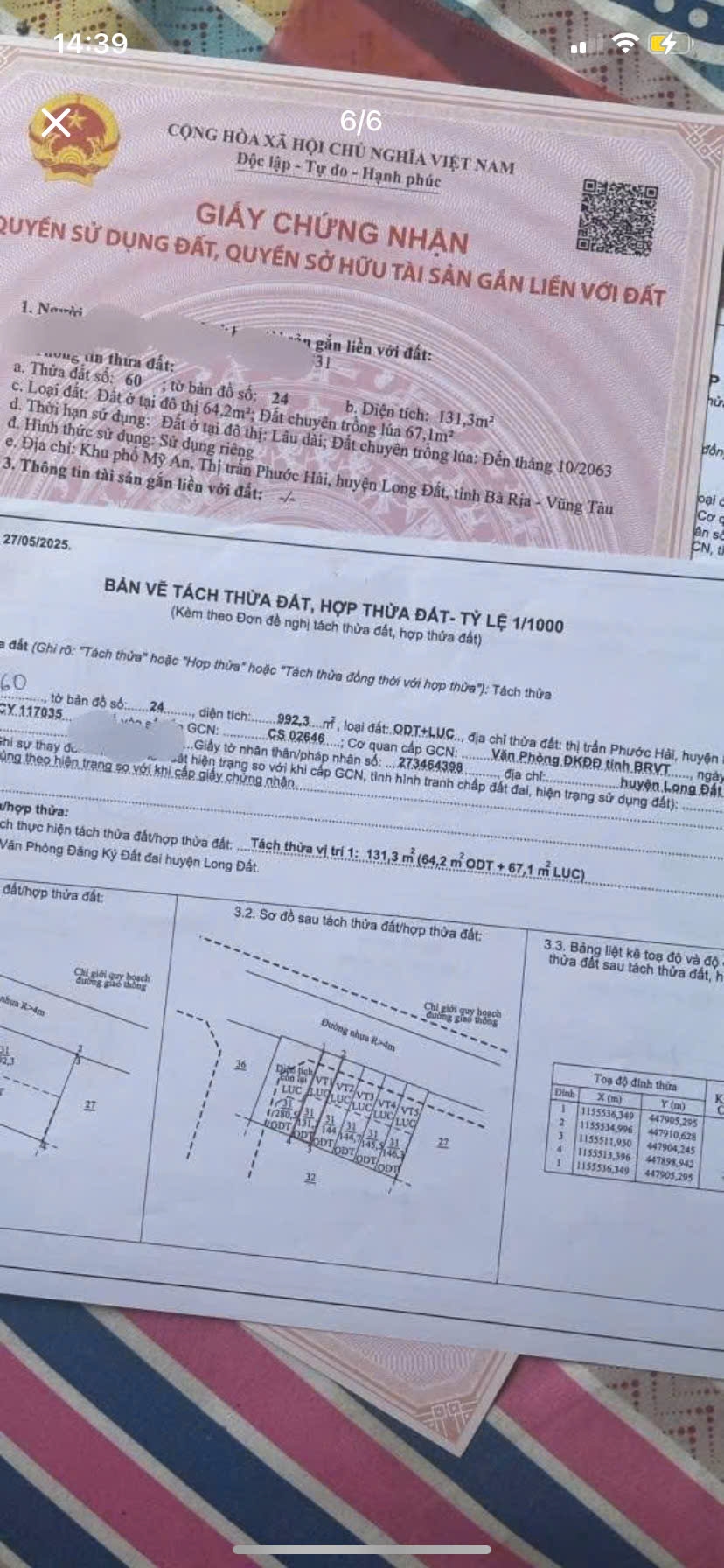 Đất thổ cư mặt tiền TL44B, Long Mỹ, 131m² giá 550 triệu - Đầu tư sinh lời hấp dẫn!