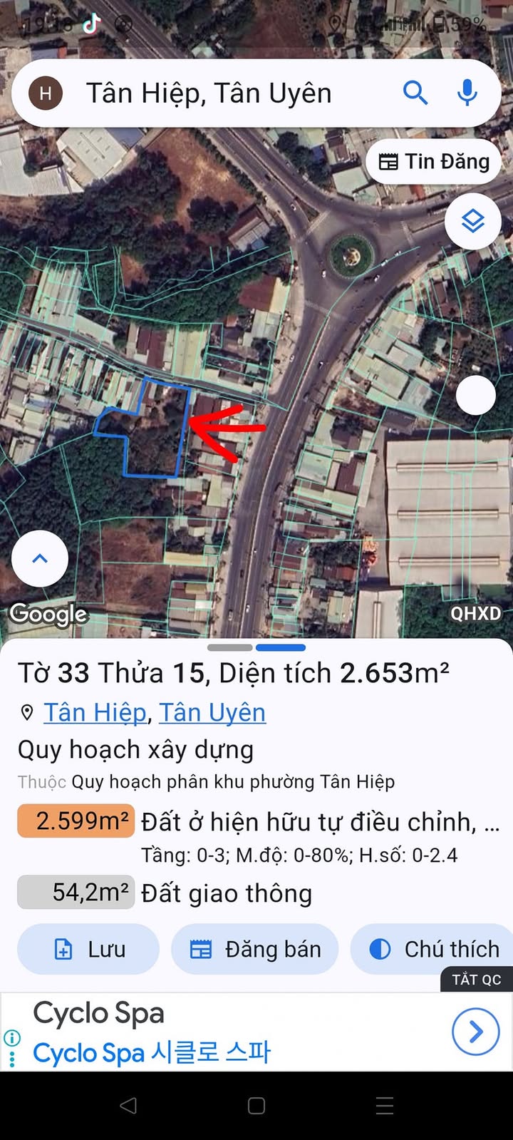 Đất mặt tiền đường Tân Hiệp 53, 553m² - Đầu tư sinh lời ngay!