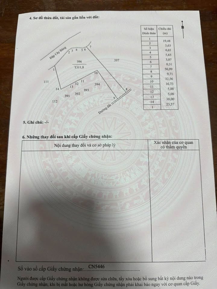 Đất vườn nghỉ dưỡng xã Hòa Bình, Vĩnh Long 1331m² giá 565 triệu - Cơ hội đầu tư hiếm có!