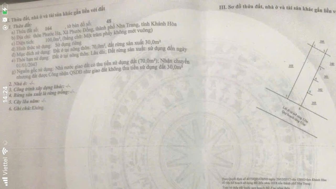 Đất nền Phước Hạ, Phước Đồng, Nha Trang 100m² giá 1.3 tỷ - Sổ đỏ chính chủ