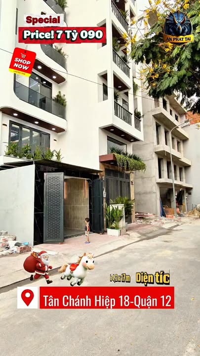 Townhouse Tân Chánh Hiệp, Quận 12, 71m², Giá 7.09 tỷ - Nhà mới, Full nội thất, Sẵn sàng vào ở!